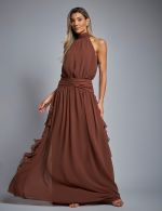 Vestido Longo Marrom Adriana