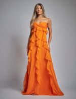 Vestido Longo Laranja Andreia