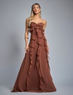 Vestido Longo Marrom Andreia