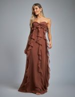 Vestido Longo Marrom Andreia