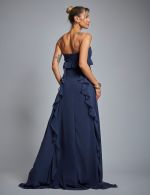 Vestido Longo Azul Marinho Andreia