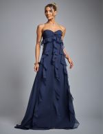 Vestido Longo Azul Marinho Andreia