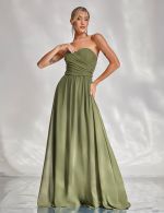 Vestido Longo Verde Oliva Antonella