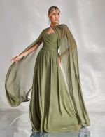 Vestido Longo Verde Oliva Antonella