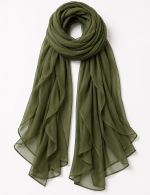 Echarpe Verde Oliva em Chiffon