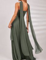 Echarpe Verde Oliva em Chiffon