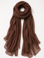 Echarpe Marrom em Chiffon
