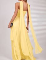 Echarpe Amarela em Chiffon
