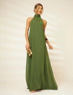 Vestido Longo Verde Oliva Isadora