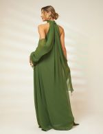 Vestido Longo Verde Oliva Isadora