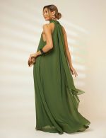 Vestido Longo Verde Oliva Isadora