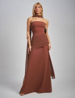 Vestido Longo Marrom Grazi
