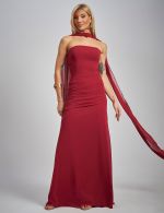 Vestido Longo Marsala Grazi