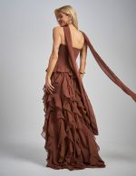 Vestido Longo Marrom Georgia