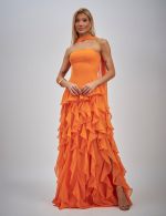 Vestido Longo Laranja Georgia