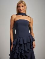 Vestido Longo Azul Marinho Georgia