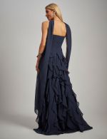 Vestido Longo Azul Marinho Georgia