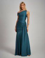 Vestido Longo Verde Petroleo Eliza