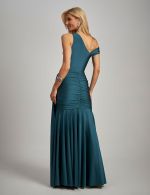 Vestido Longo Verde Petroleo Eliza