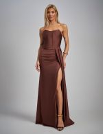 Vestido Longo Marrom Suzi