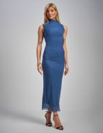 Vestido Longuete Azul em Tule Karen