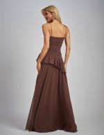 Vestido Longo Marrom Angelica