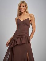 Vestido Longo Marrom Angelica