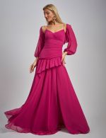 Vestido Longo Fucsia Angelica