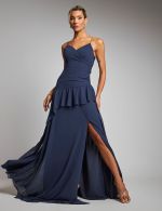 Vestido Longo Azul Marinho Angelica
