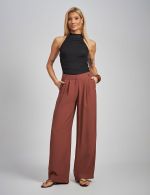 Calça Alfaiataria Marrom Madu
