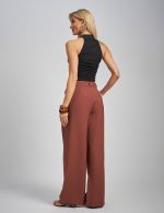Calça Alfaiataria Marrom Madu