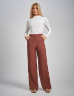 Calça Alfaiataria Marrom Erika