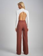 Calça Alfaiataria Marrom Erika