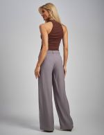 Body Marrom em Tule Carla