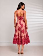 Vestido Midi Marsala Luciana
