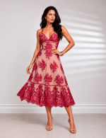 Vestido Midi Marsala Luciana