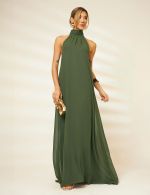 Vestido Longo Verde Oliva Isadora