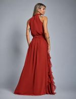 Vestido Longo Terracota Adriana