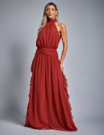 Vestido Longo Terracota Adriana