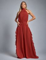 Vestido Longo Terracota Adriana
