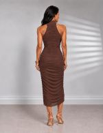 Vestido Longuete Marrom Nayara