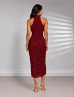 Vestido Longuete Marsala Nayara