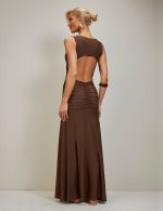 Vestido Longo Marrom Mirella
