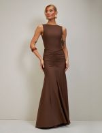 Vestido Longo Marrom Mirella