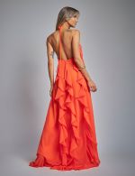 Vestido Longo Laranja Aperol Sarah
