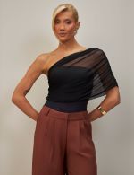 Body Preto em Tule Livia