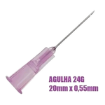 Agulha Solidor - 0.55X20 Longa - 24G - Roxa