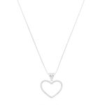Pingente Coração Prata 925 Arco Cravejado 1.8cm