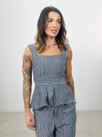 Blusa Thalita Chumbo Listrada