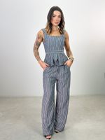 Blusa Thalita Chumbo Listrada